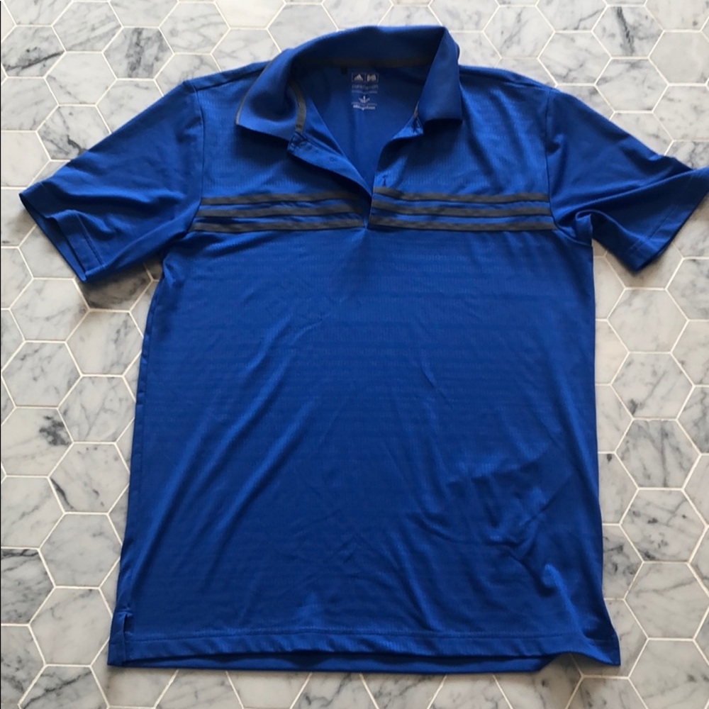 Adidas pure emotion blue golf shirt size small